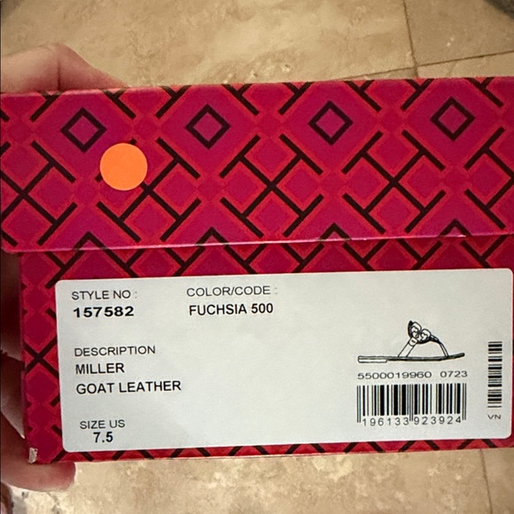 Tory Burch Miller Fuchsia Cutout Sandals - Picture 7 of 8